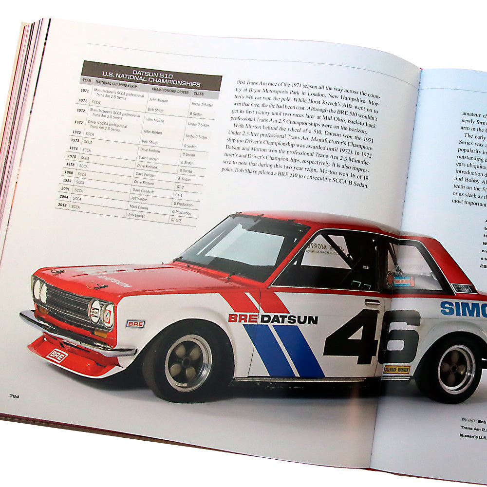 Datsun 510 U.S. National Championship Winnings in Motorsports from A Quiet Greatness book.
